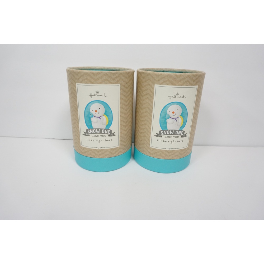 Lot of 2 Hallmark Figurine Snow One Like You Snowman Its Always Something NEW